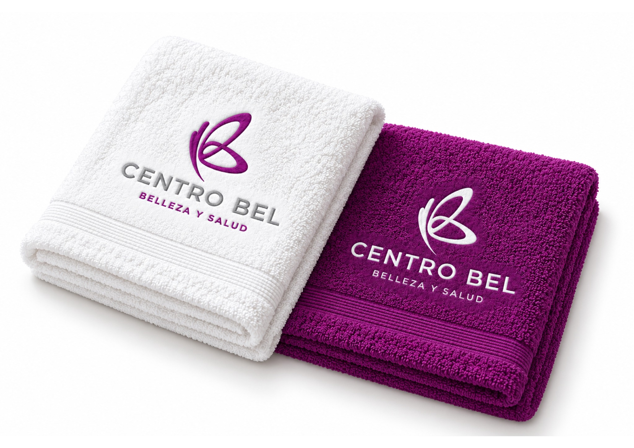 Toallas bordadas con la identidad de CentroBel